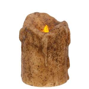 Dripped Pillar - Burnt Ivory - 4"