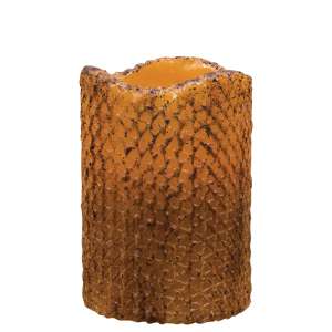 3" x 4" Honeycomb Textured Pillar - Burnt Mustard #84487