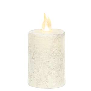 Rustic White Pillar Candle - 3" x 2"