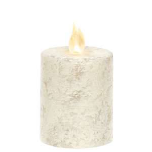 Rustic White Pillar Candle - 3" x 2.5"- # 84729