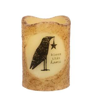 Bless This Home Crow Timer Pillar