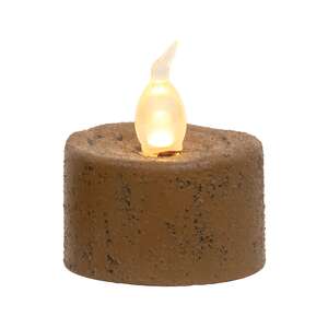 Distressed Brown Timer Tealight 1.5" x 1.5"