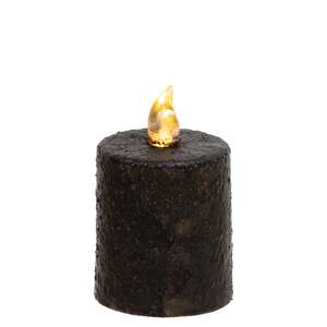 Warm Glow Textured Black Flicker Flame Timer Votive, 2.5"
