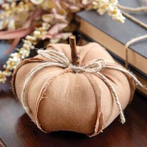 Stuffed Brown Pumpkin w/Seams, 6.5" CS39009;