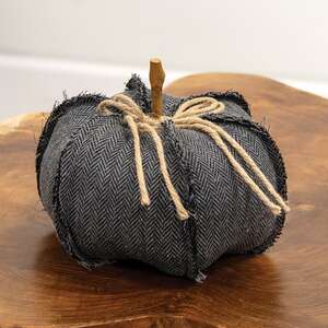 Dark Gray Chevron Pumpkin, Large CS39106