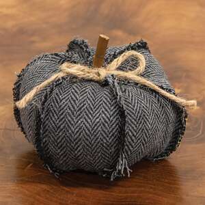 Dark Gray Chevron Pumpkin, Small CS39128