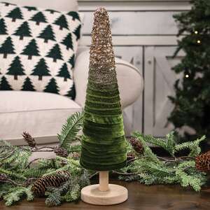 Sparkle Velvet Christmas Tree, 16"H RJAX4016;