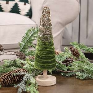 Sparkle Velvet Christmas Tree, 9.75"H RJAX4018;