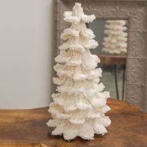 White Sherpa Christmas Tree, 17.5"H SR14293;