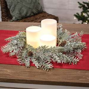 Silver Hemlock Candle Ring, 6.5" SR2224162;