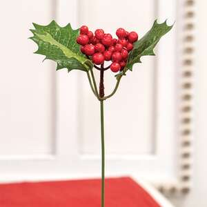 Holly & Berries Pick, 9.5" SR2324590;
