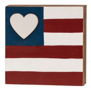 Heart Flag Square Block #35834