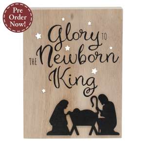 Glory To The Newborn King Box Sign 38130