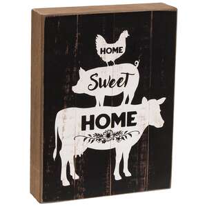 Home Sweet Home Farm Animal Stack Box Sign