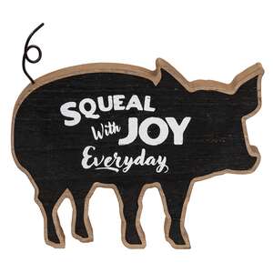 Squeal With Joy Wooden Piggy Sitter