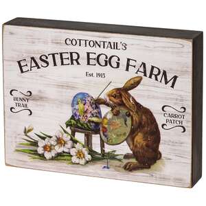 Cottontail's Easter Egg Farm Box Sign