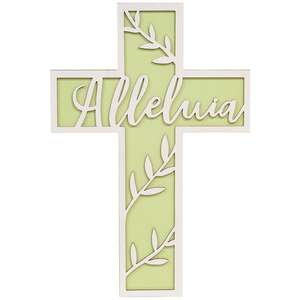Vined Alleluia Cross Sign