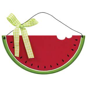 Wooden Nibbled Watermelon Wall Hanger
