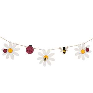 Daisy Bee & Ladybug Wooden Garland