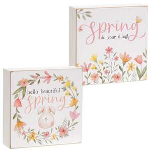 Spring Do Your Thing Square Box Sign - 2 Asstd.