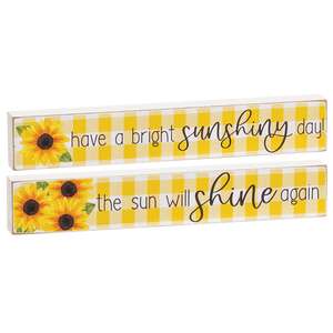 Sunflower Gingham Mini Stick - 2 Asstd.