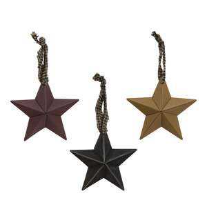 Hanging Accessory Star Ornaments - 3.75" Asst.