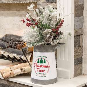 Farm Fresh Christmas Trees Metal Pitcher 65363;