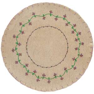 Purple Flower Candle Mat