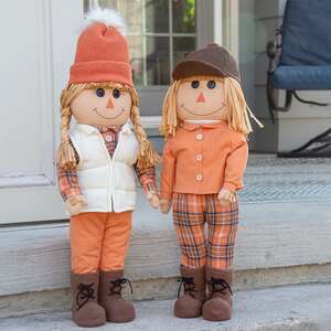 Cozy Standing Raggedy Scarecrow Boy or Girl, 2 Asstd.;