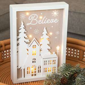 Believe LED Winter Village Frame 91166;