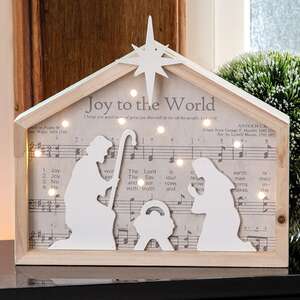 Joy to the World LED Nativity Frame 91167;