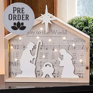 Joy to the World LED Nativity Frame 91167