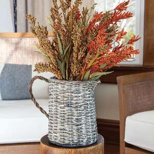 Gray Willow Water Pitcher Planter Basket, Large HAC2426;