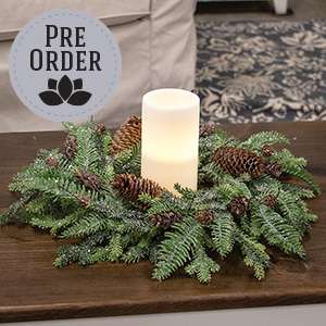 Glittering Millwood Pine Wreath, 16" SR2317574