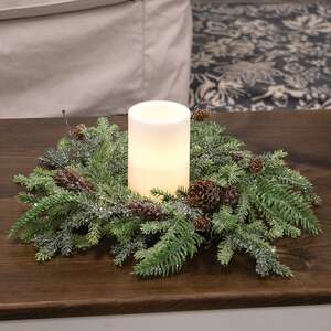 Glittering Millwood Pine Candle Ring, 4.5" SR2317575;