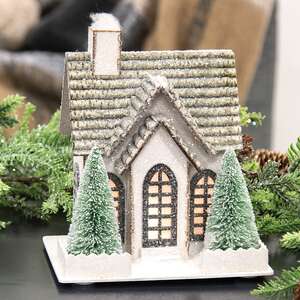 Winter Sparkle Forest LED Cottage w/Trees SR2321048;