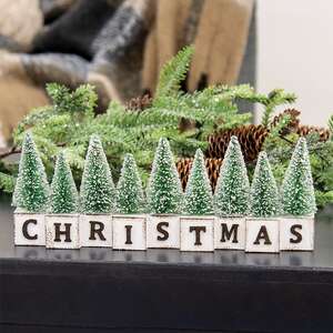 Winter Sparkle Forest Christmas Block Sitter SR2321051;