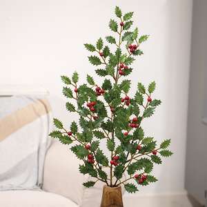 Merry Little Holly & Berries Spray, 28" SR2321415;