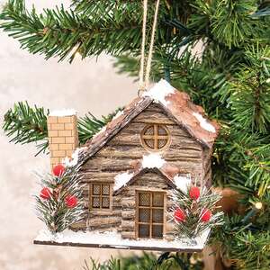 LED Winter Lodge House Ornament SR2322501;