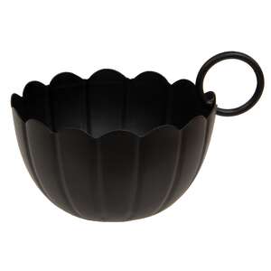 Black Metal Lotus Bowl Taper Holder