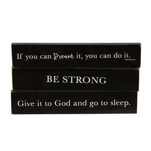 Be Strong Wooden Block - 3 asstd;