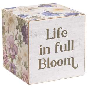 Life in Full Bloom Vintage Flowers Cube
