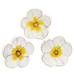 Wooden Gardenia Bloom Sitter - 3 Asstd.