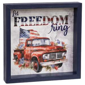 Let Freedom Ring Americana Truck Inset Box Sign