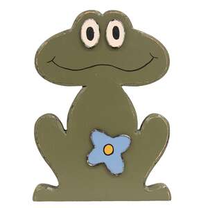 Rustic Wood Smiling Flower Frog Sitter 38280;