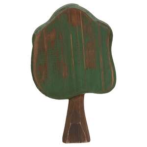 Distressed Carved Wood Maple Tree Sitter