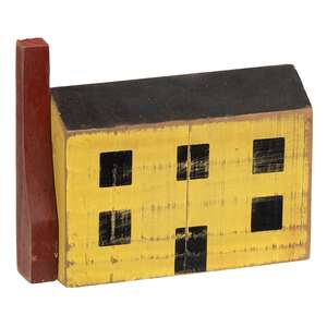 Primitive Yellow Wood House Block