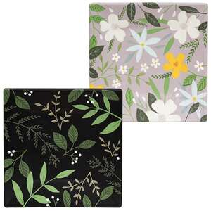 Spring Flower & Vine Square Plate - 2 Asstd.