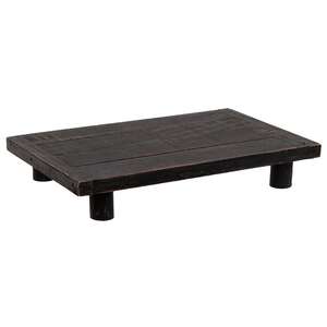 Distressed Black Wooden Rectangle Riser