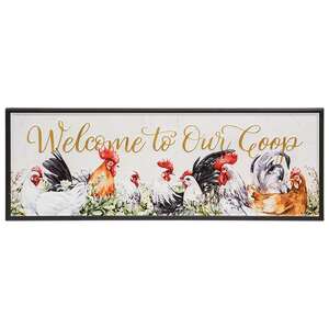Welcome to Our Coop Distressed Metal Sign